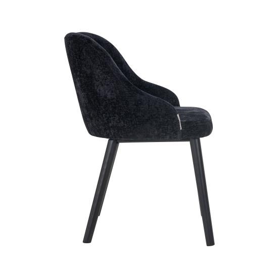 Twiggy black chenille - moderner Stuhl